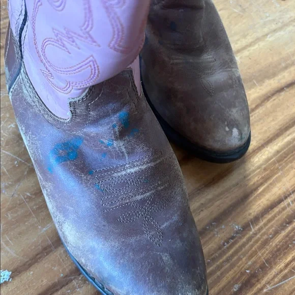 SMOKY MOUNTAIN BOOTS Girls Size 4 Pink and Brown Western Boots - Picture 3 of 7